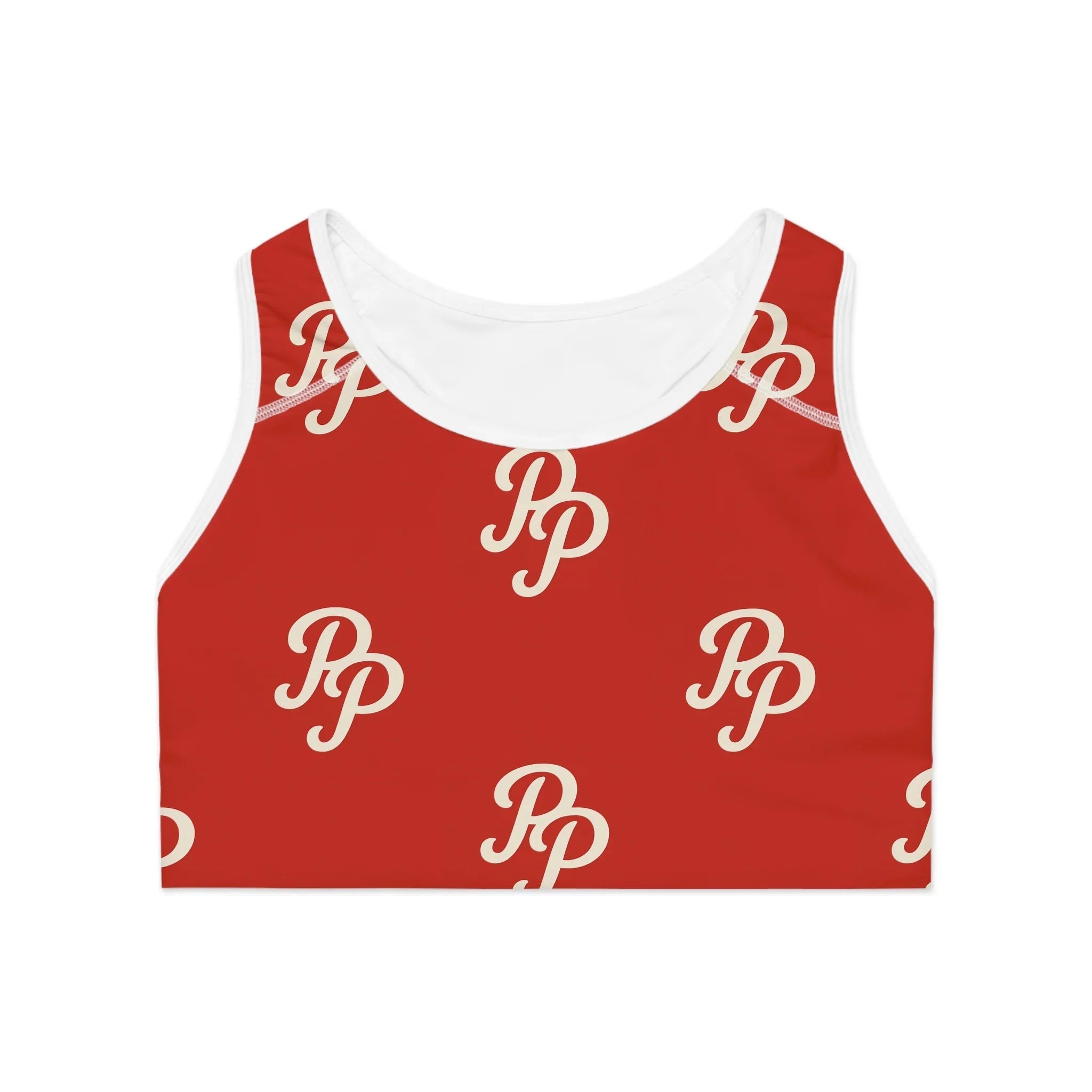 Parisian-inspired sports bra with Pooch Poodle logo