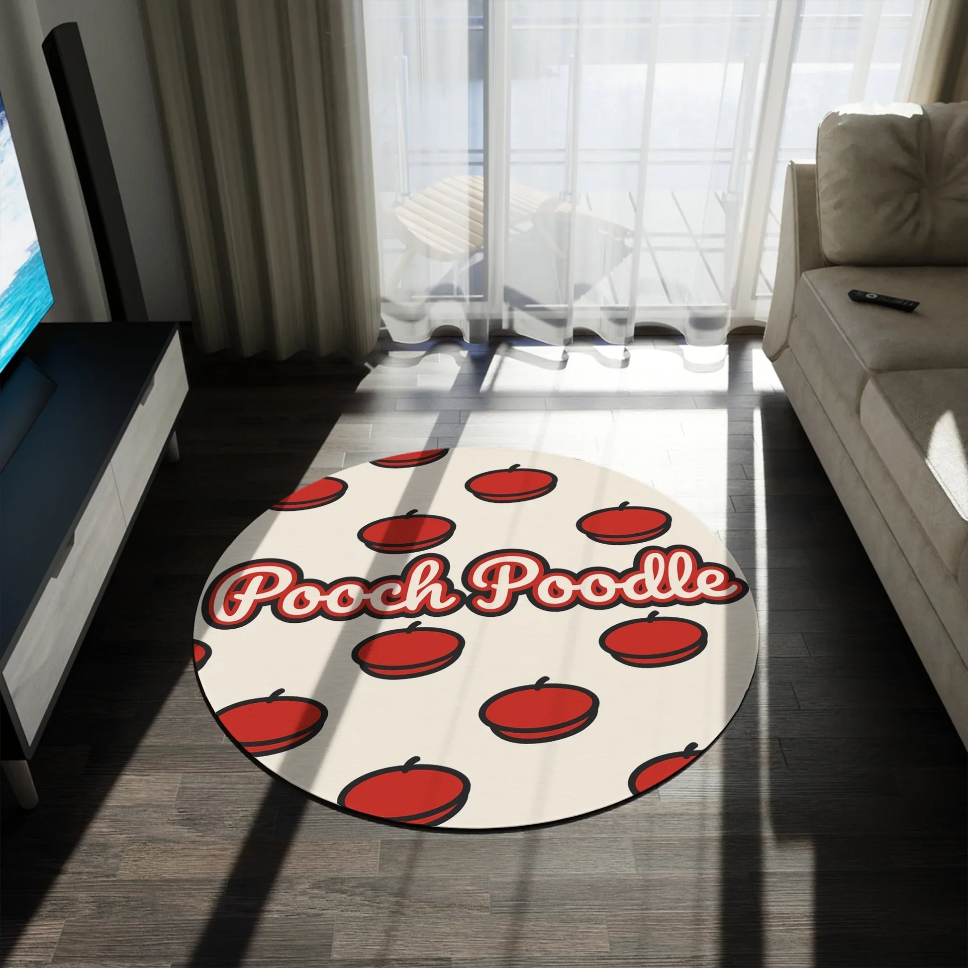 Pooch Poodle Round Rug | Pooch Poodle