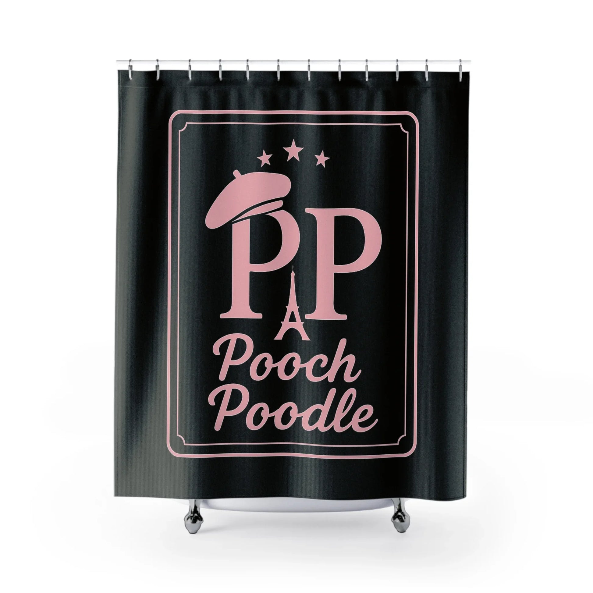 Cute Poodle Shower Curtain | Pooch Poodle