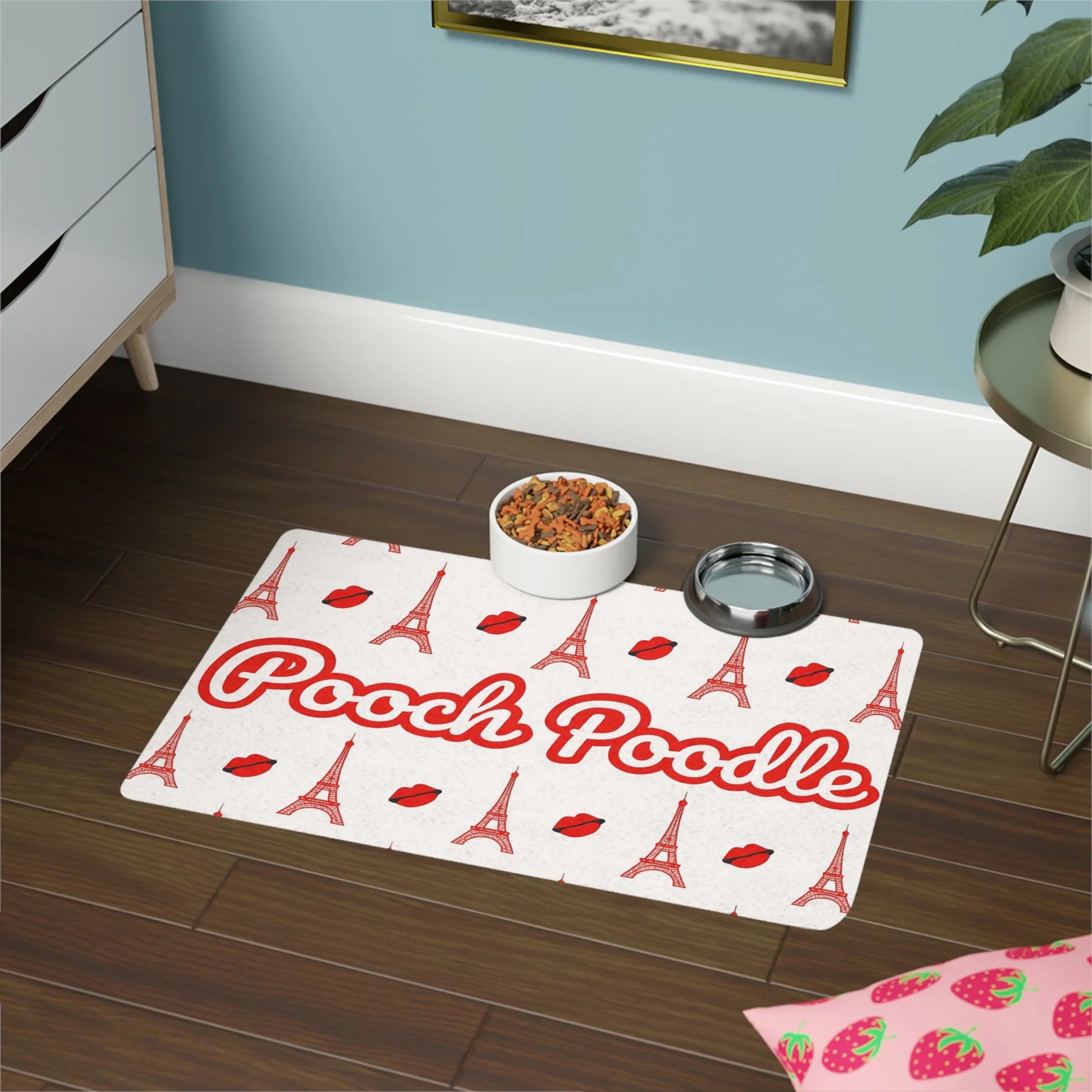 Cute Parisian Food Mat | Pooch Poodle