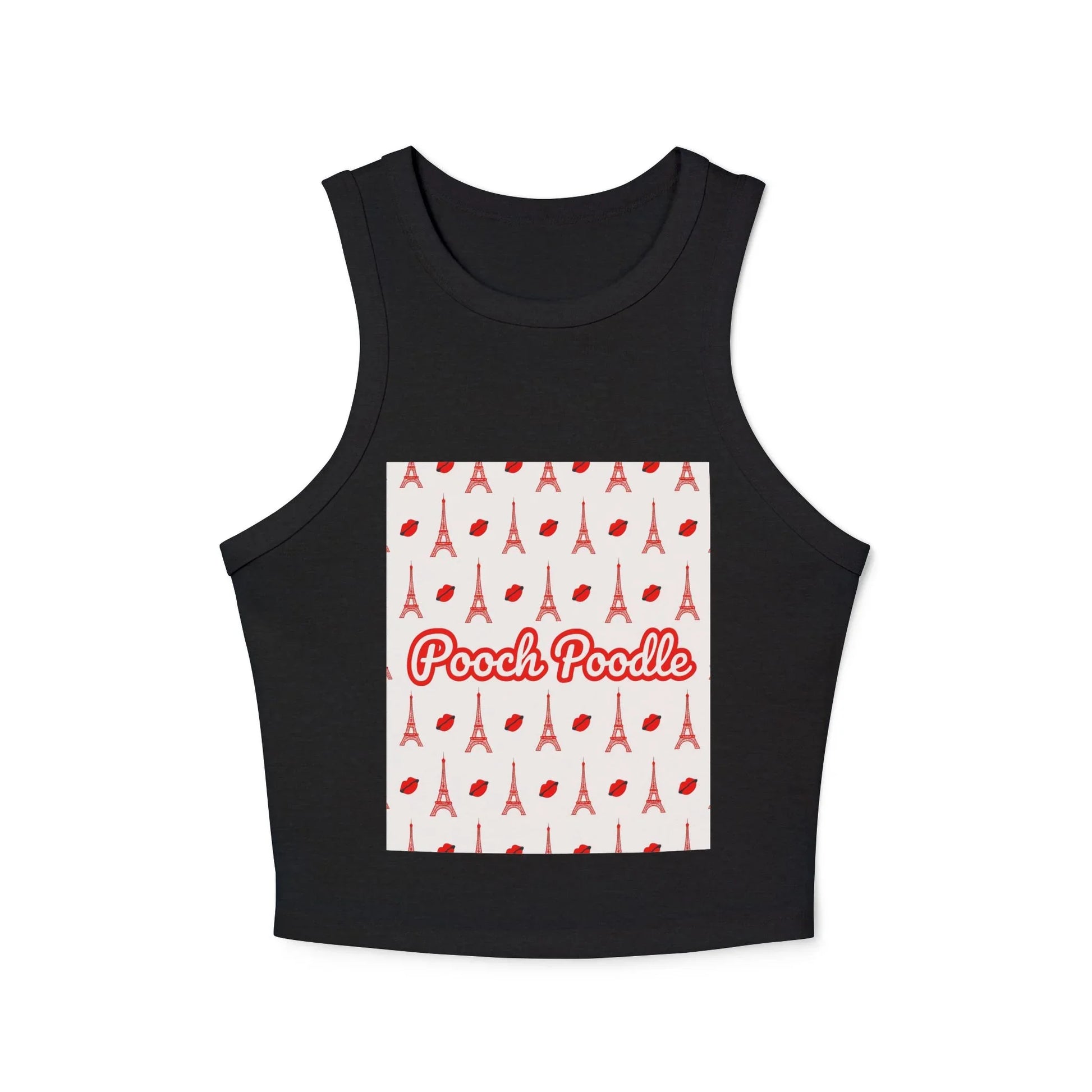 Pooch Poodle Micro Rib Racer Tank Top | Pooch Poodle