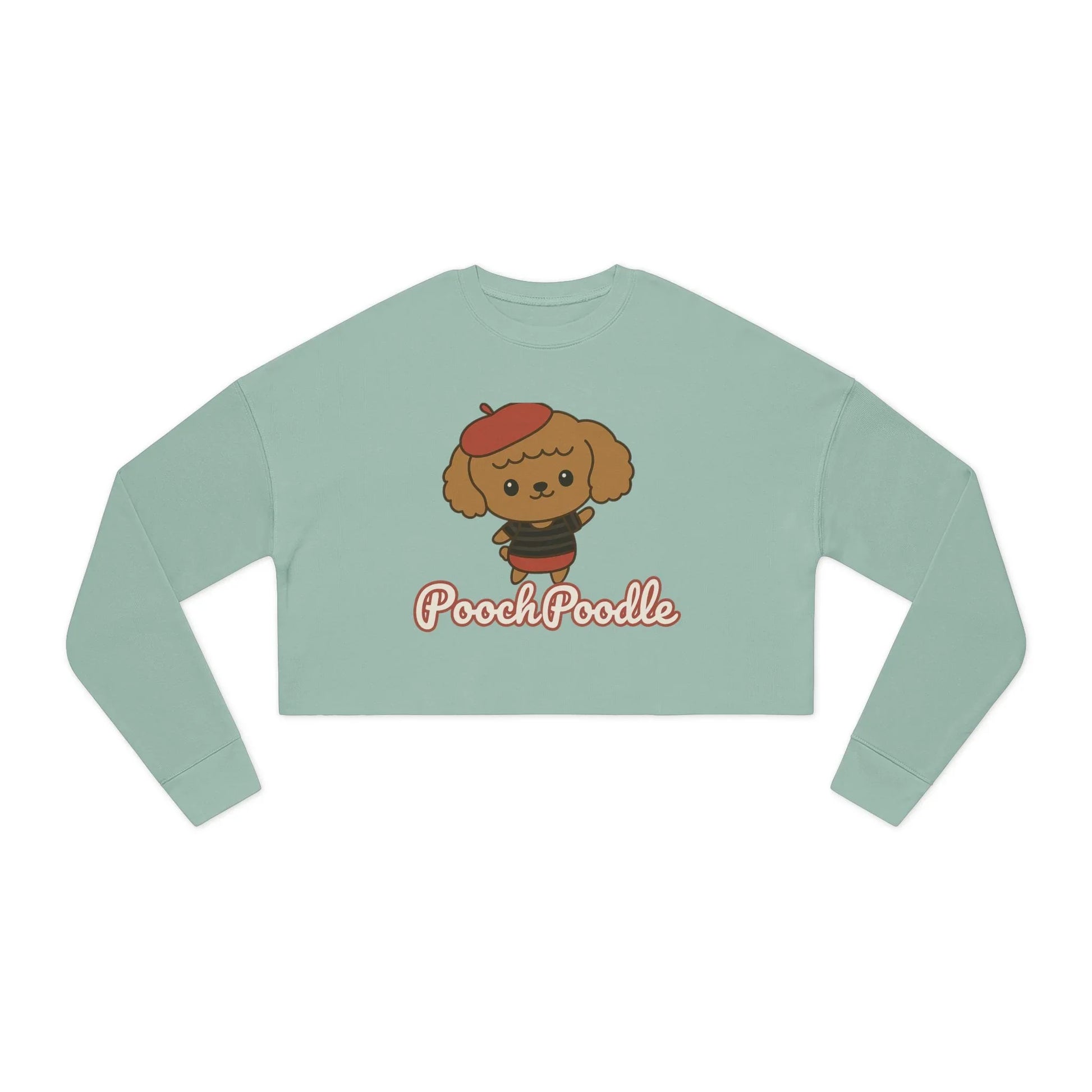 Cute Poodle Graphic Cropped Sweatshirt | Pooch Poodle