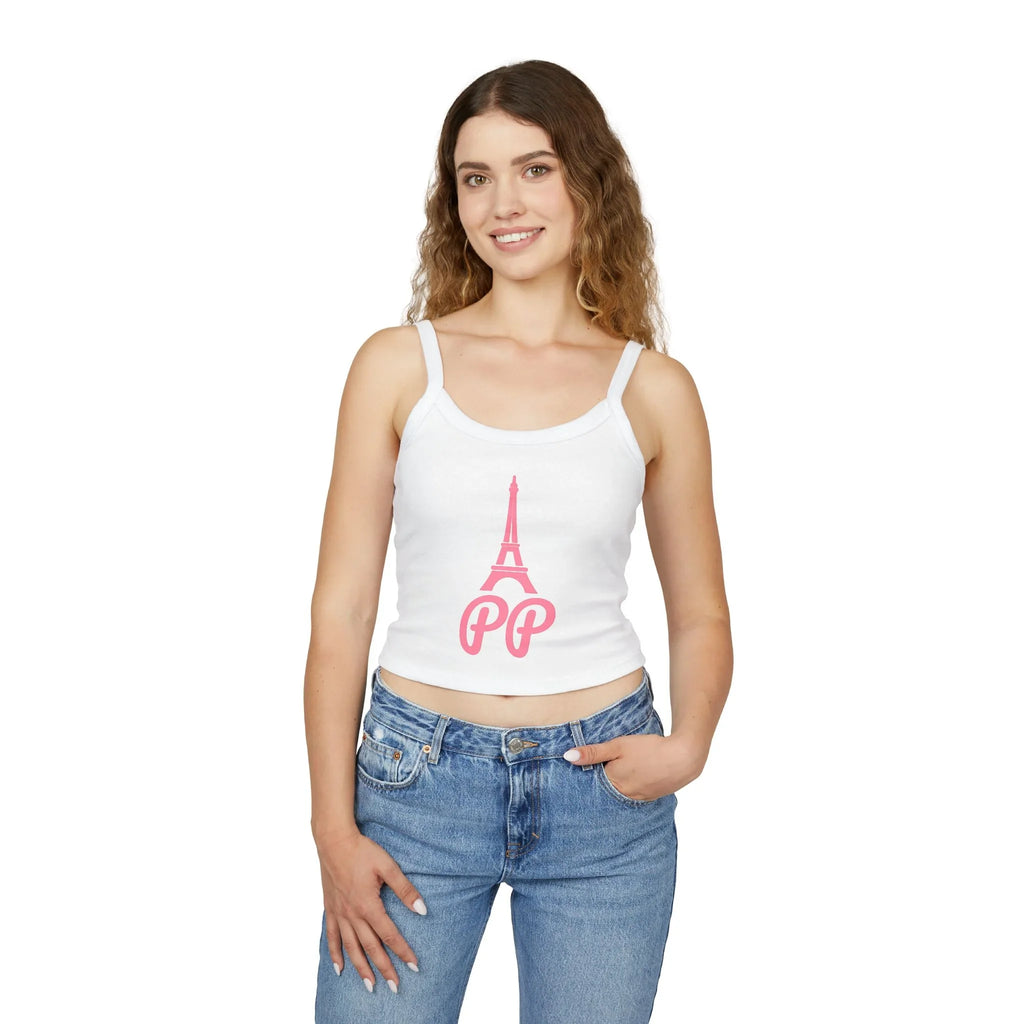 Parisian Spaghetti Strap Tank Top | Pooch Poodle