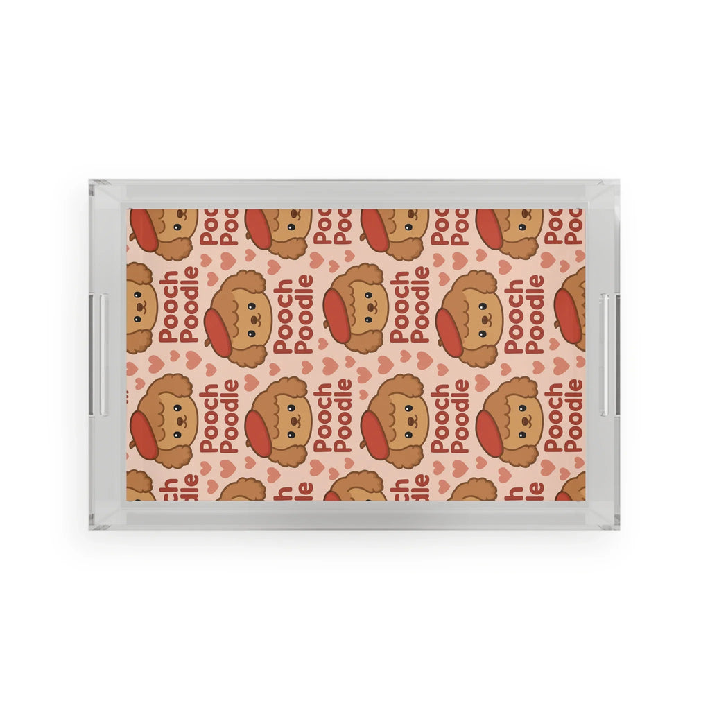 Cute Acrylic Serving Tray | Pooch Poodle