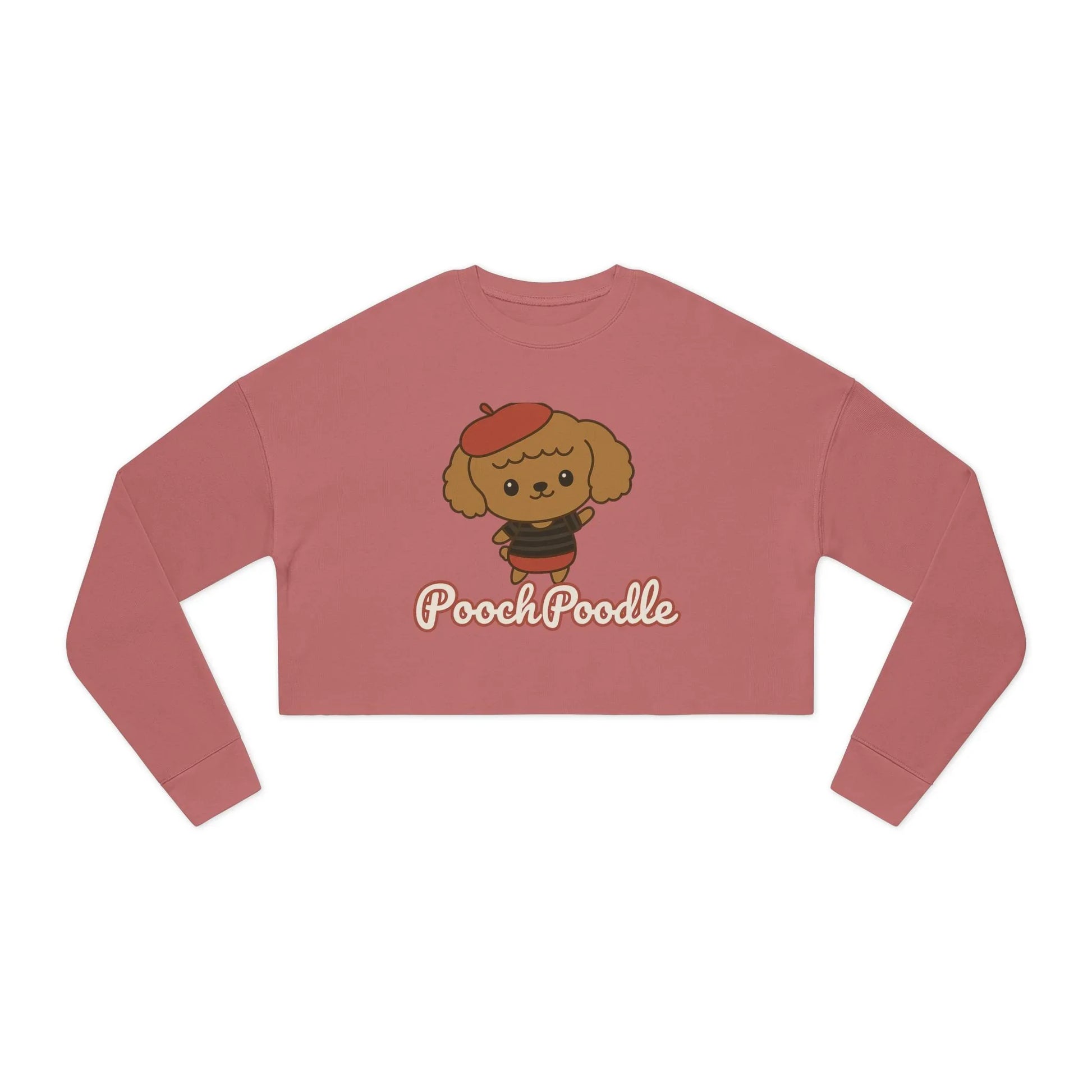Cute Poodle Graphic Cropped Sweatshirt | Pooch Poodle