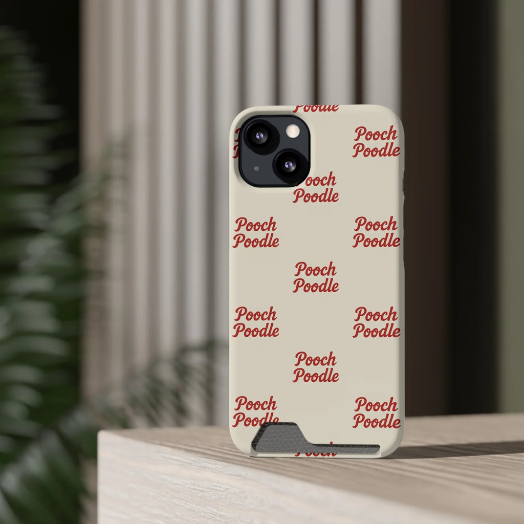 Cute Protective Phone Card Holder Case | Pooch Poodle