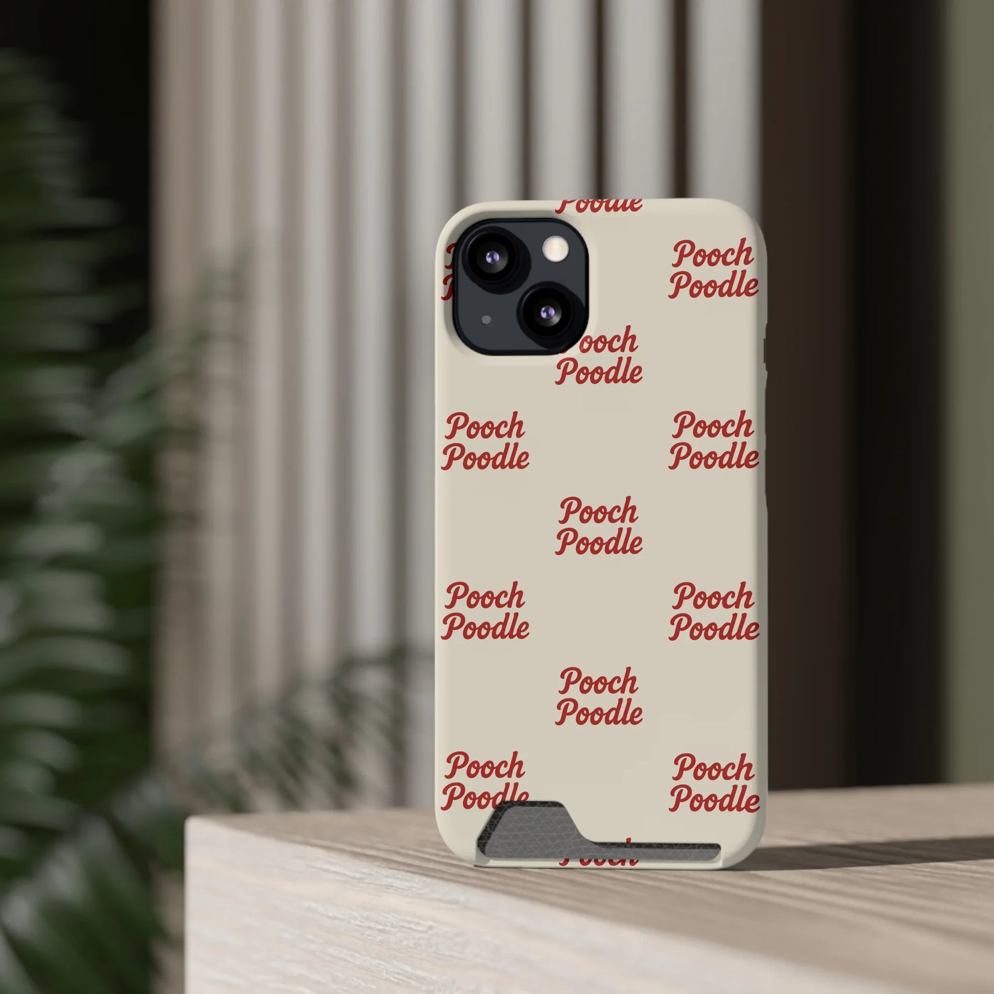 Cute Protective Phone Card Holder Case | Pooch Poodle