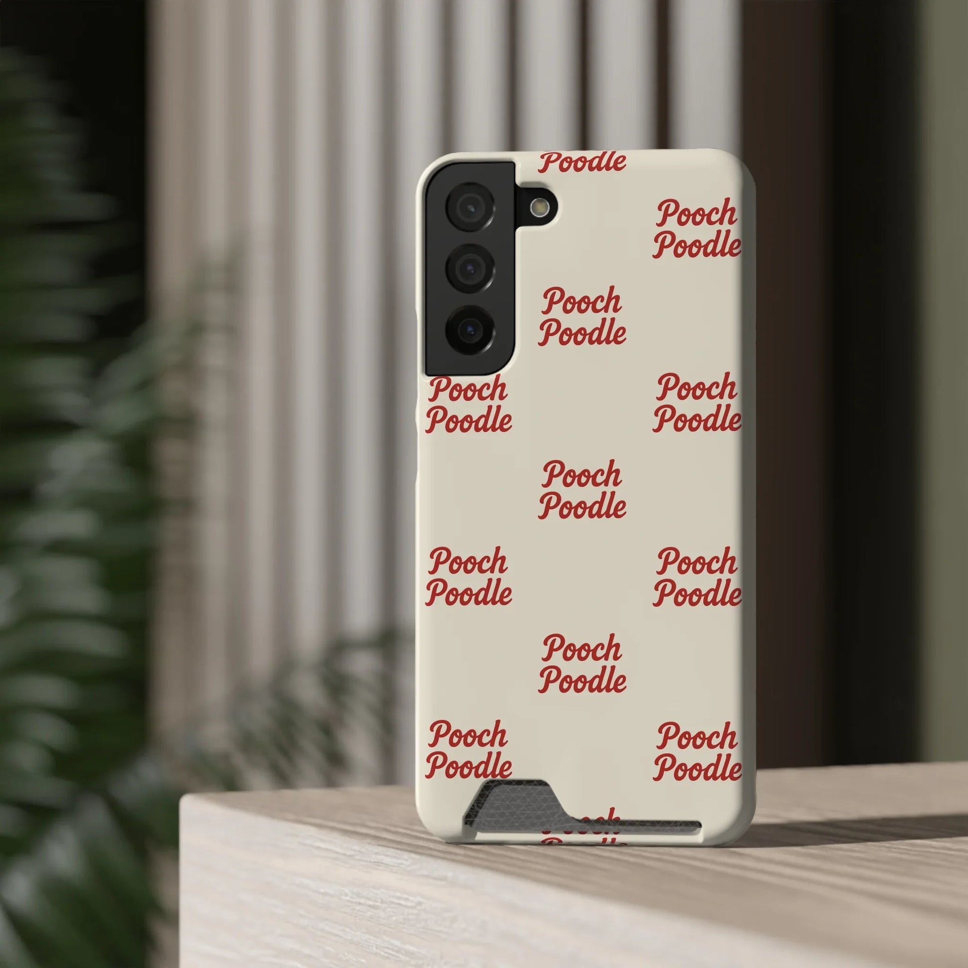 Cute Protective Phone Card Holder Case | Pooch Poodle