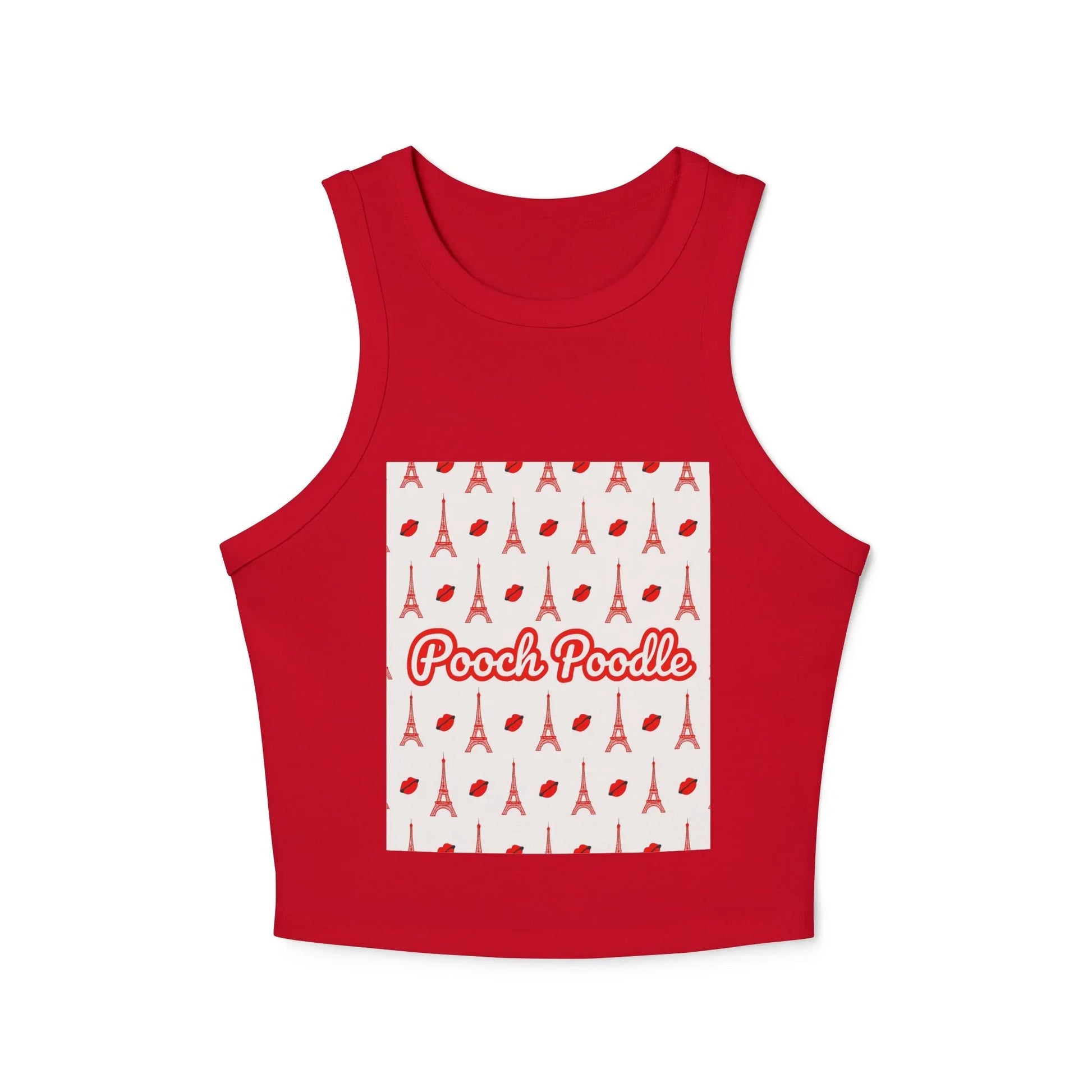 Pooch Poodle Micro Rib Racer Tank Top | Pooch Poodle