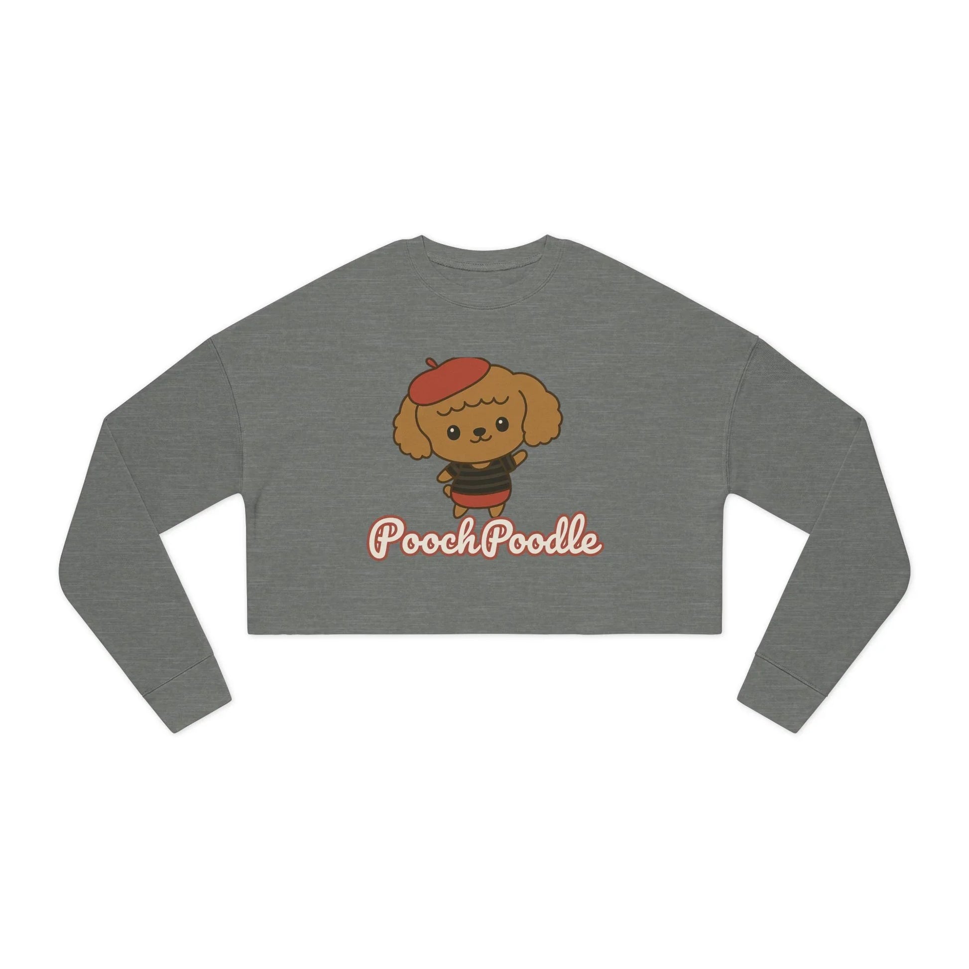 Cute Poodle Graphic Cropped Sweatshirt | Pooch Poodle