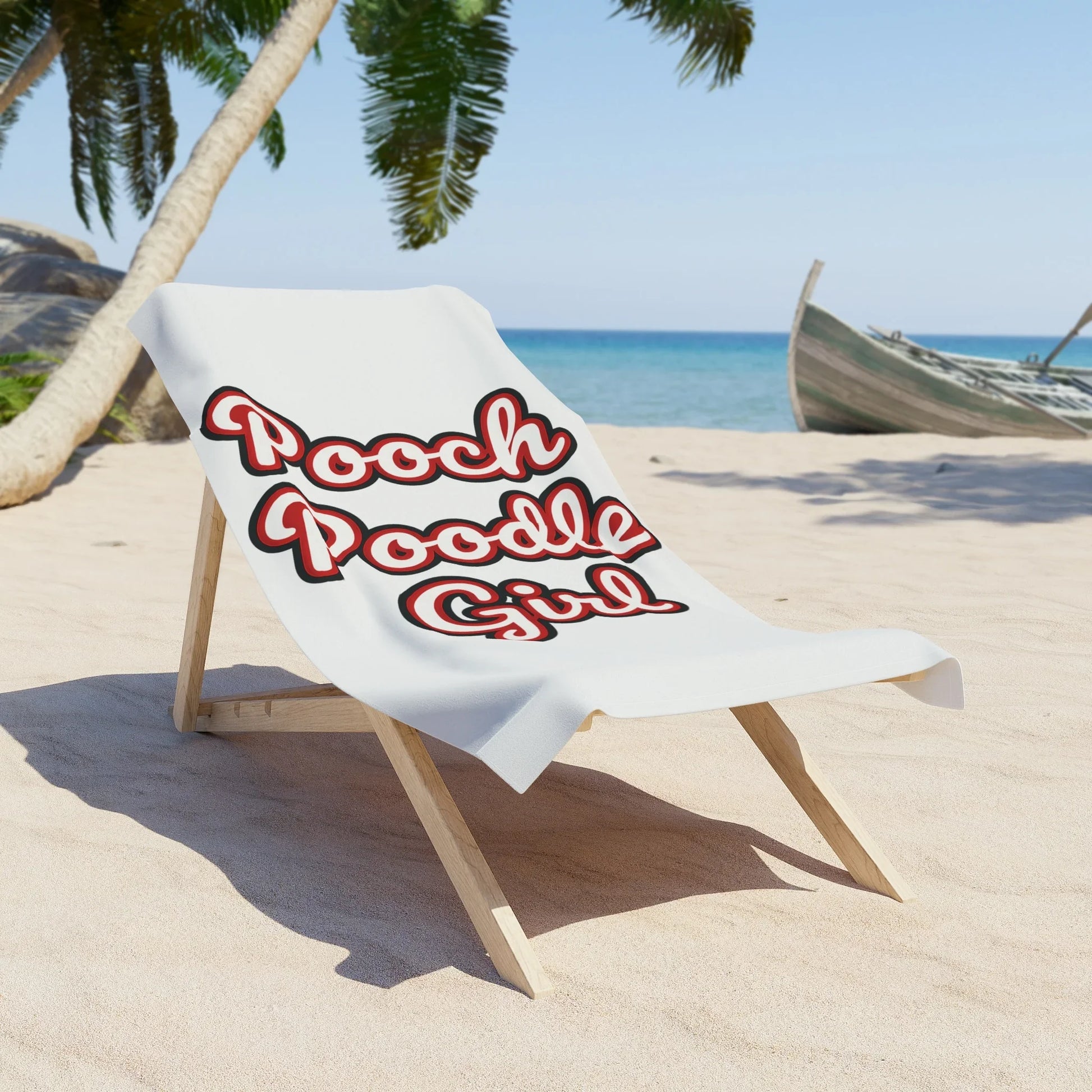 Pooch Poodle Girl Beach Towel | Pooch Poodle