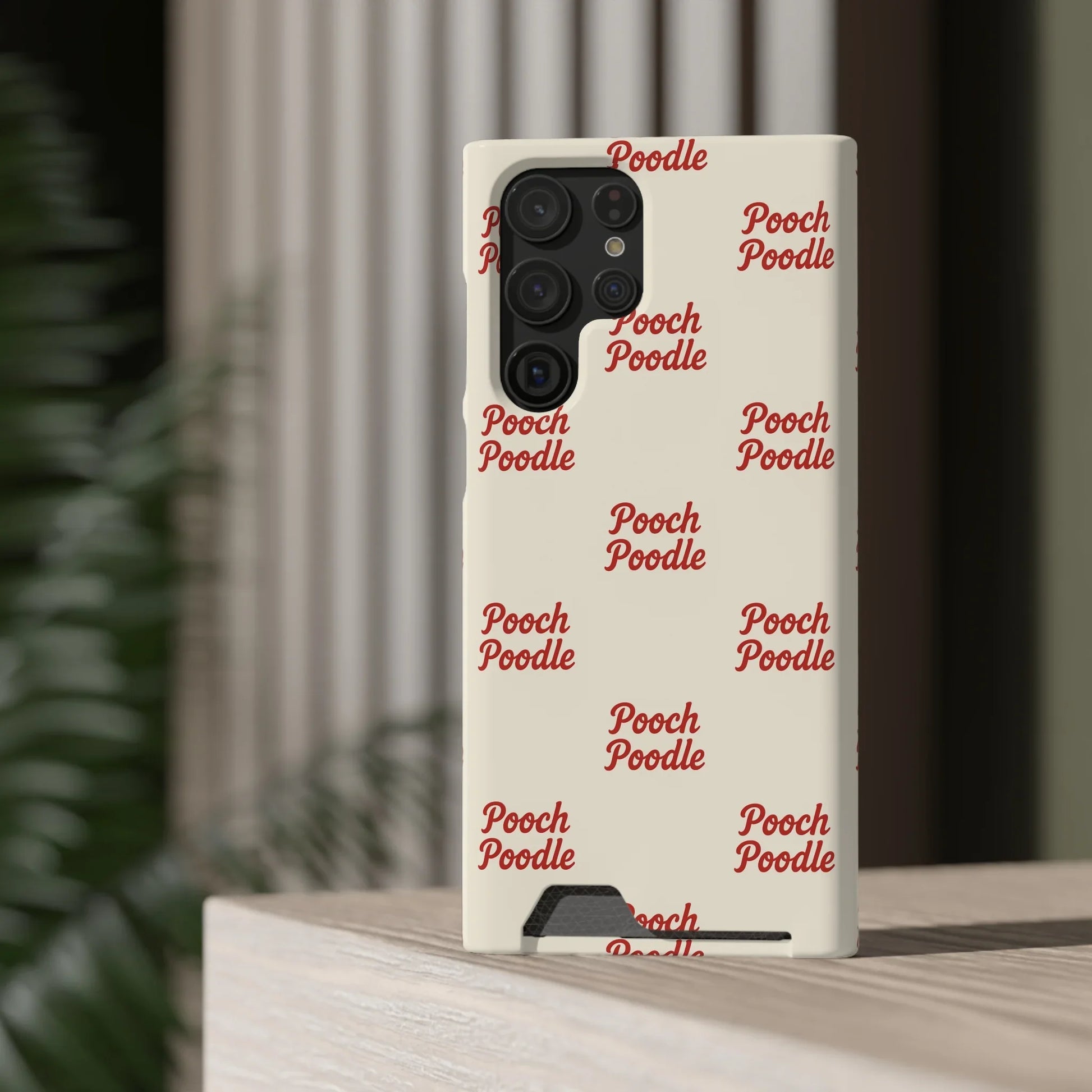 Cute Protective Phone Card Holder Case | Pooch Poodle