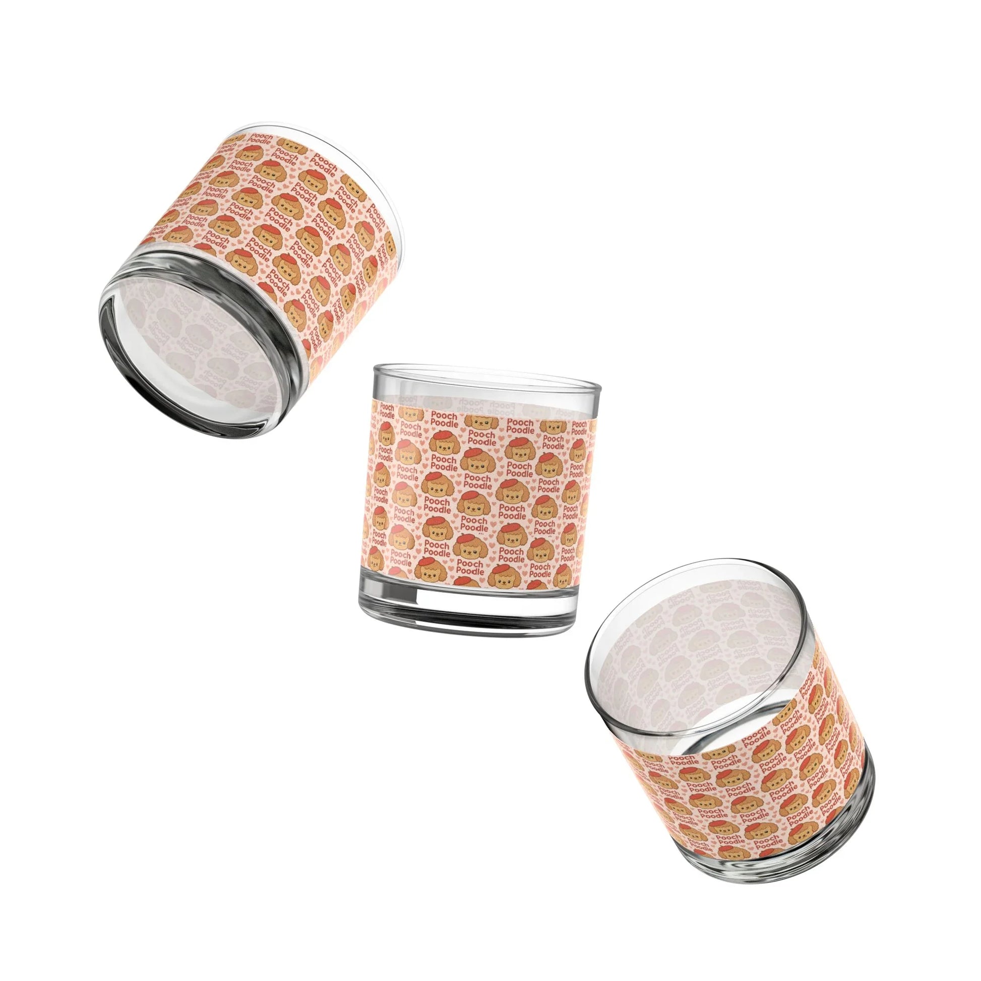 Pooch Poodle Themed Rocks Glass,10oz