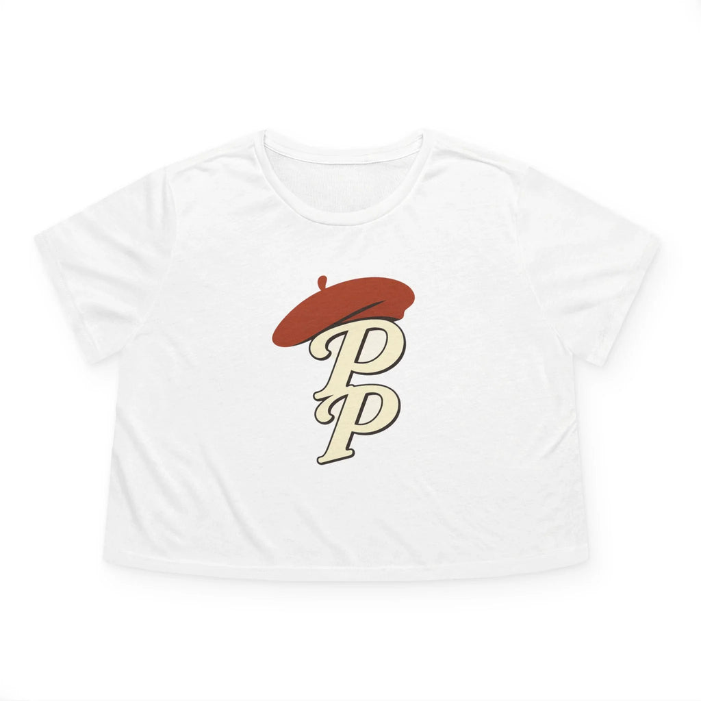 Cute Flowy Cropped Logo Double P Tee | Pooch Poodle