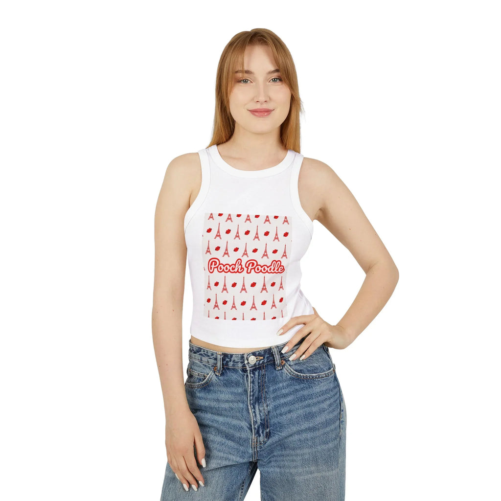 Pooch Poodle Micro Rib Racer Tank Top | Pooch Poodle
