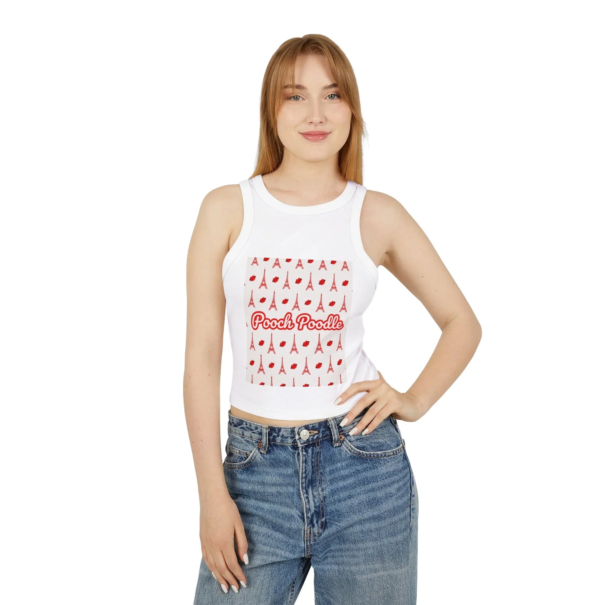 Pooch Poodle Micro Rib Racer Tank Top | Pooch Poodle