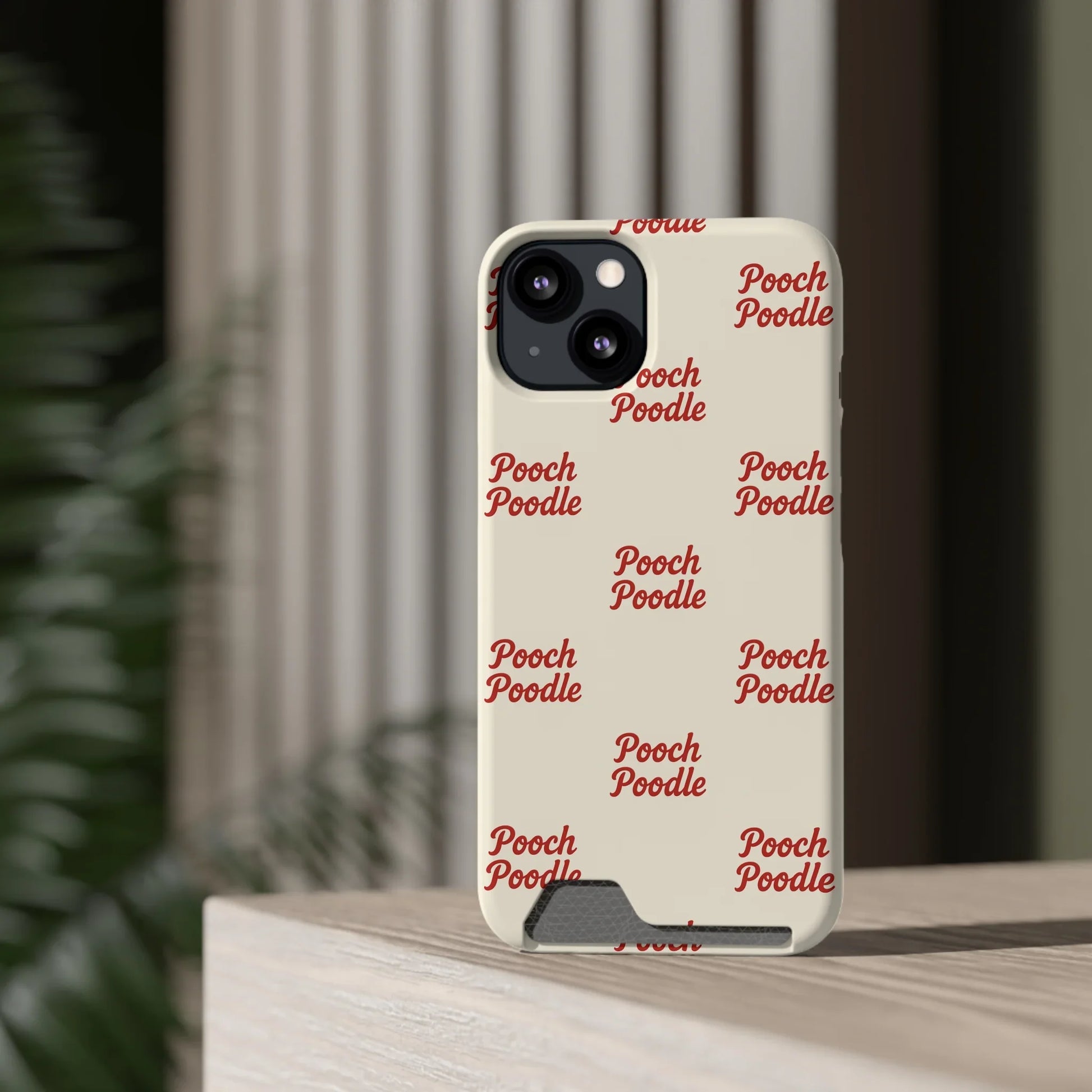 Cute Protective Phone Card Holder Case | Pooch Poodle