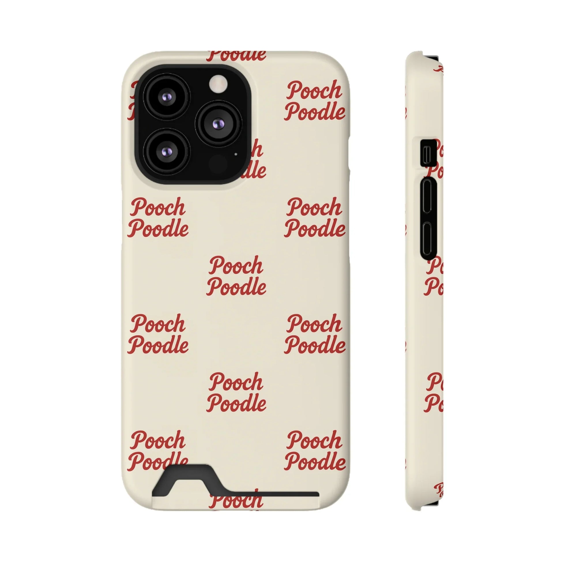 Cute Protective Phone Card Holder Case | Pooch Poodle