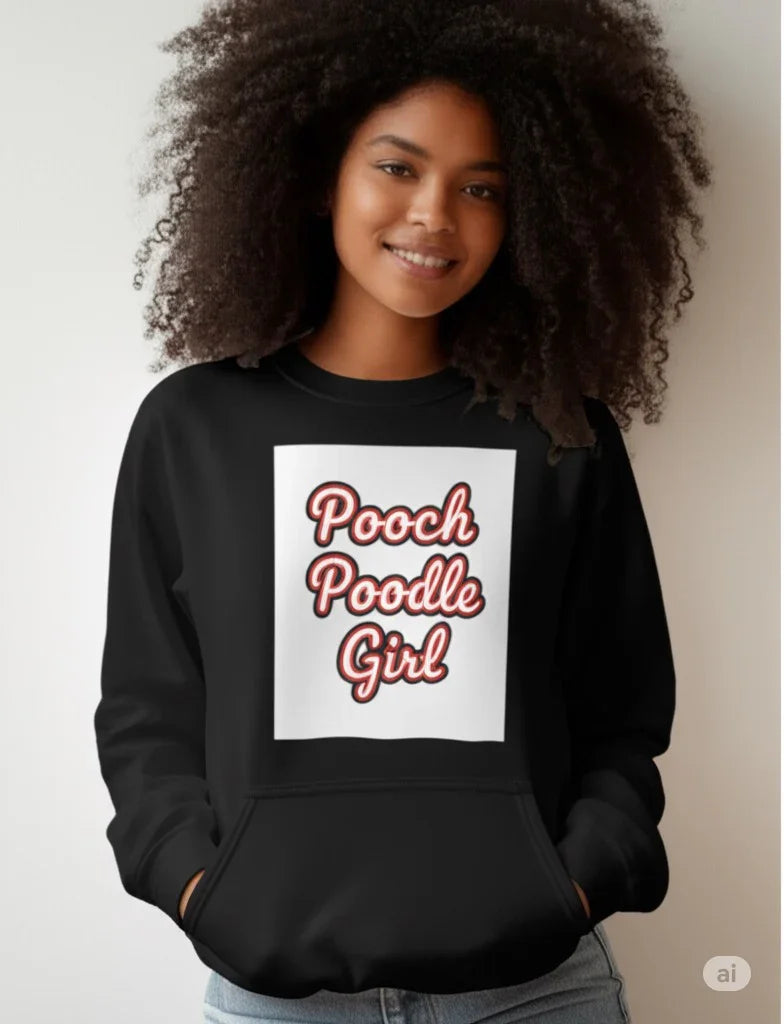 Pooch Poodle Girl Sweatshirt| Pooch Poodle