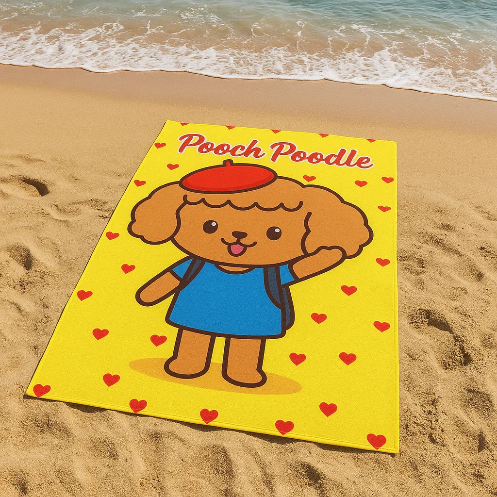 Cute Kids Beach Towel | Pooch Poodle
