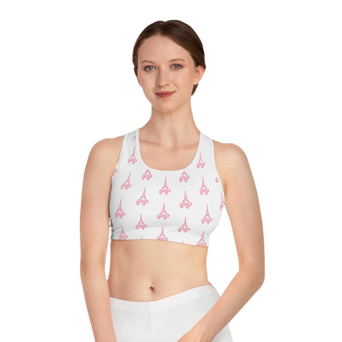 Chic Eiffel Tower Sports Bra