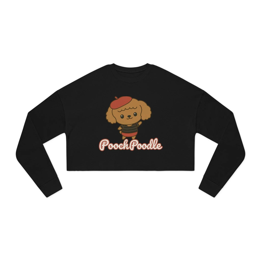Cute Poodle Graphic Cropped Sweatshirt | Pooch Poodle