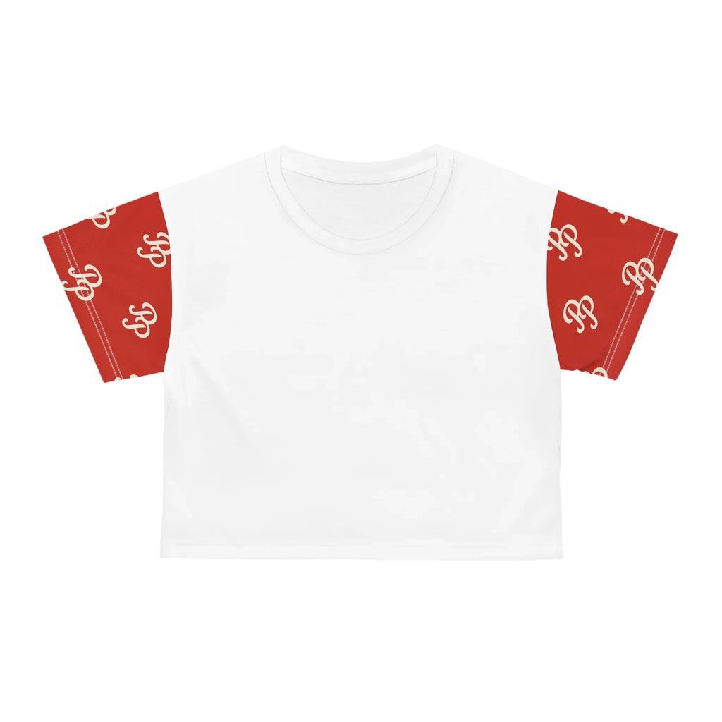 Monogram Crop Top Sleeve Tee| Pooch Poodle