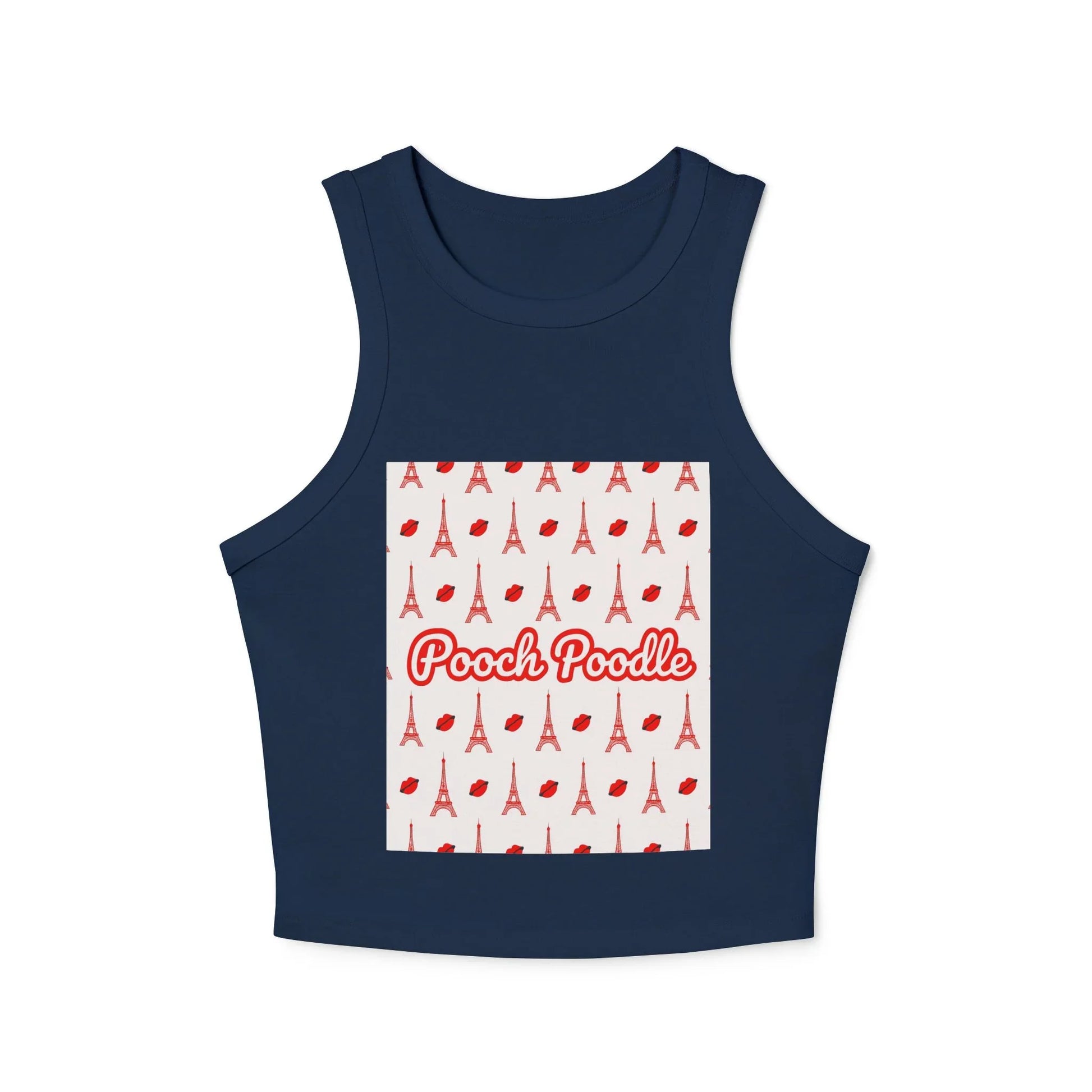 Pooch Poodle Micro Rib Racer Tank Top | Pooch Poodle