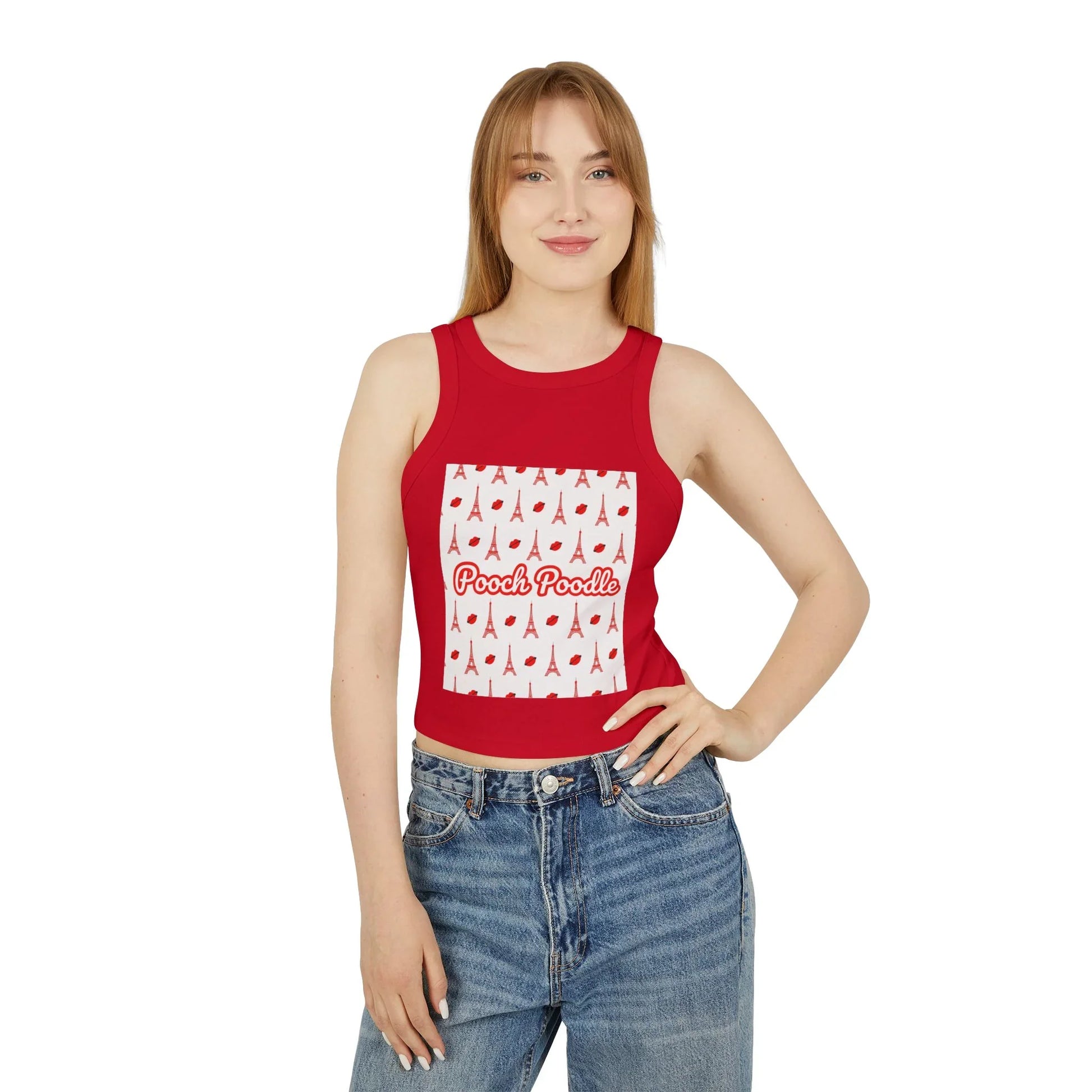 Pooch Poodle Micro Rib Racer Tank Top | Pooch Poodle