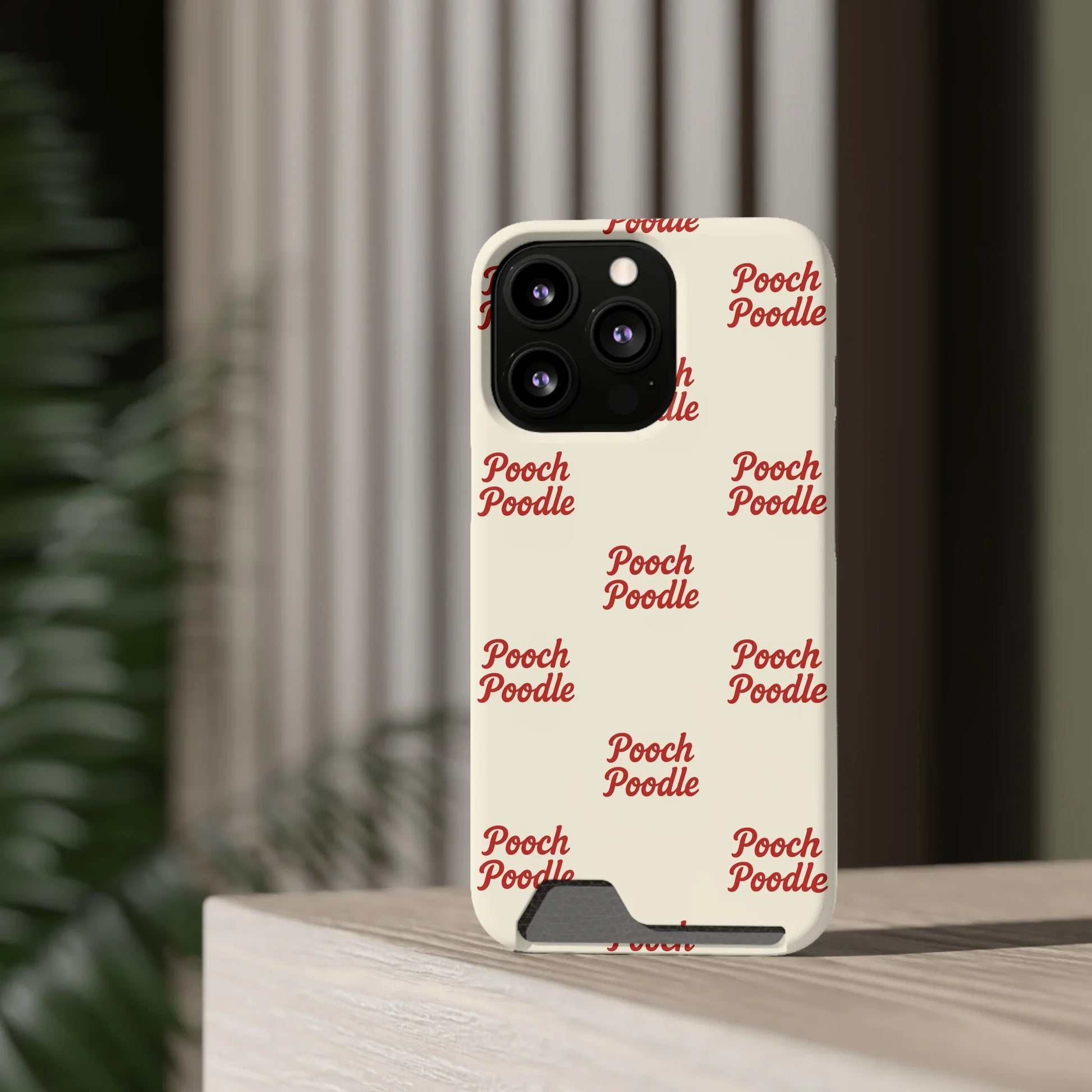 Cute Protective Phone Card Holder Case | Pooch Poodle