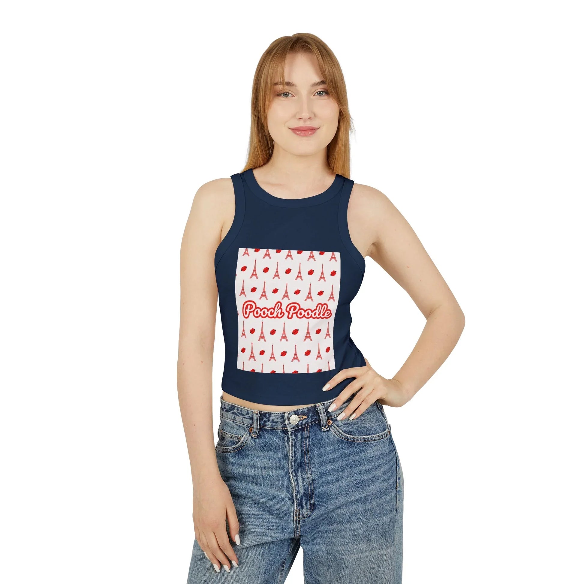 Pooch Poodle Micro Rib Racer Tank Top | Pooch Poodle