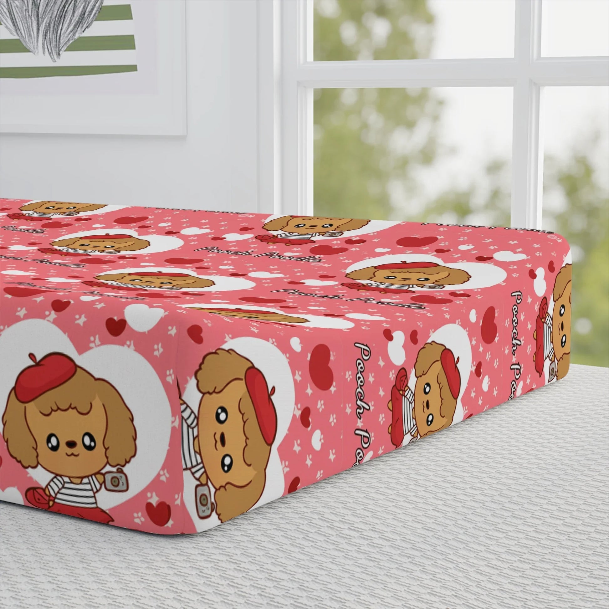 Cute Baby Changing Pad Cover | Pooch Poodle