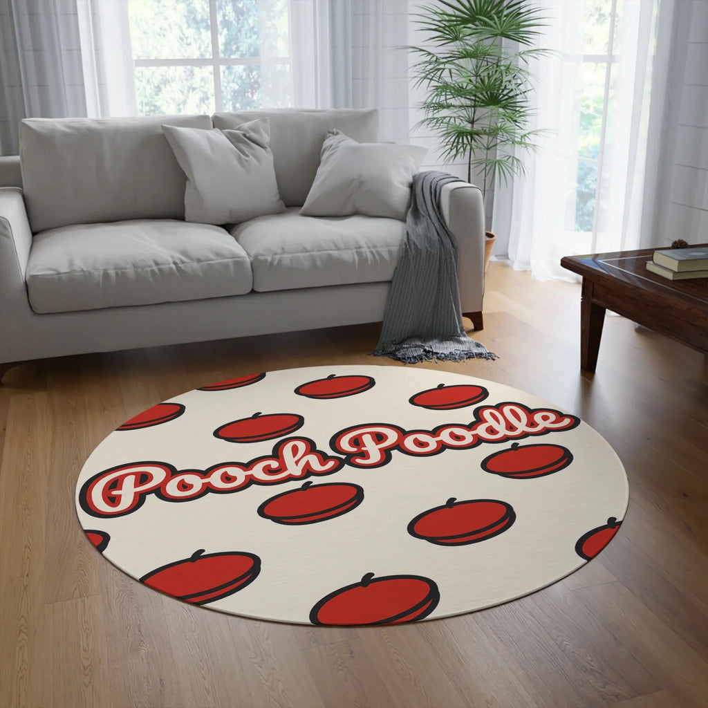 Pooch Poodle Round Rug | Pooch Poodle