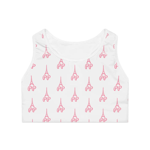 Chic Eiffel Tower Sports Bra