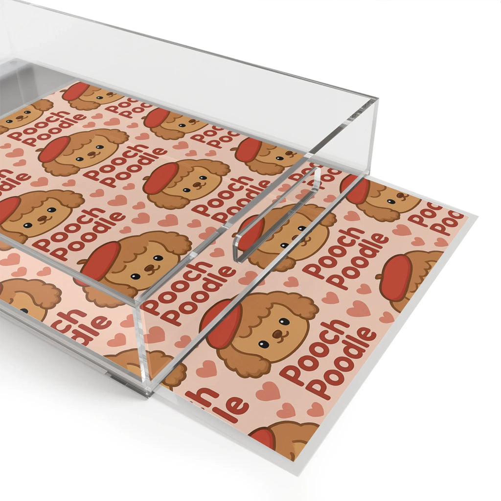 Cute Acrylic Serving Tray | Pooch Poodle
