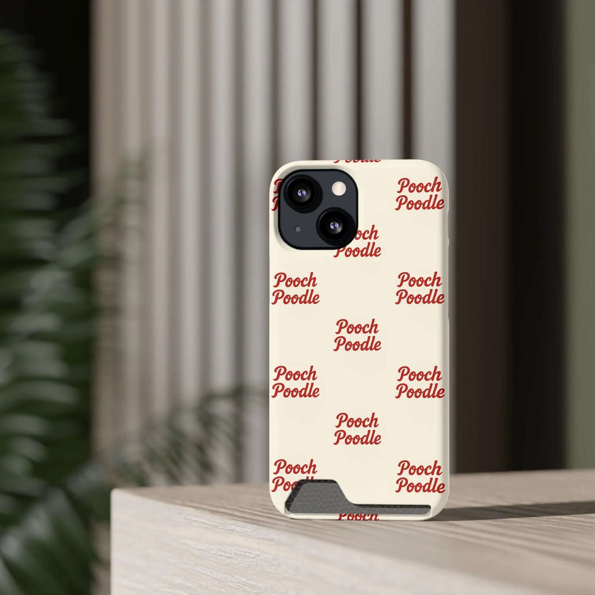 Cute Protective Phone Card Holder Case | Pooch Poodle