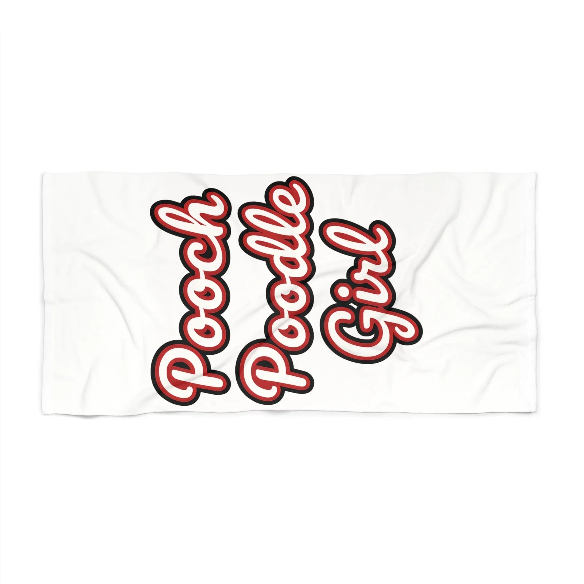 Pooch Poodle Girl Beach Towel | Pooch Poodle