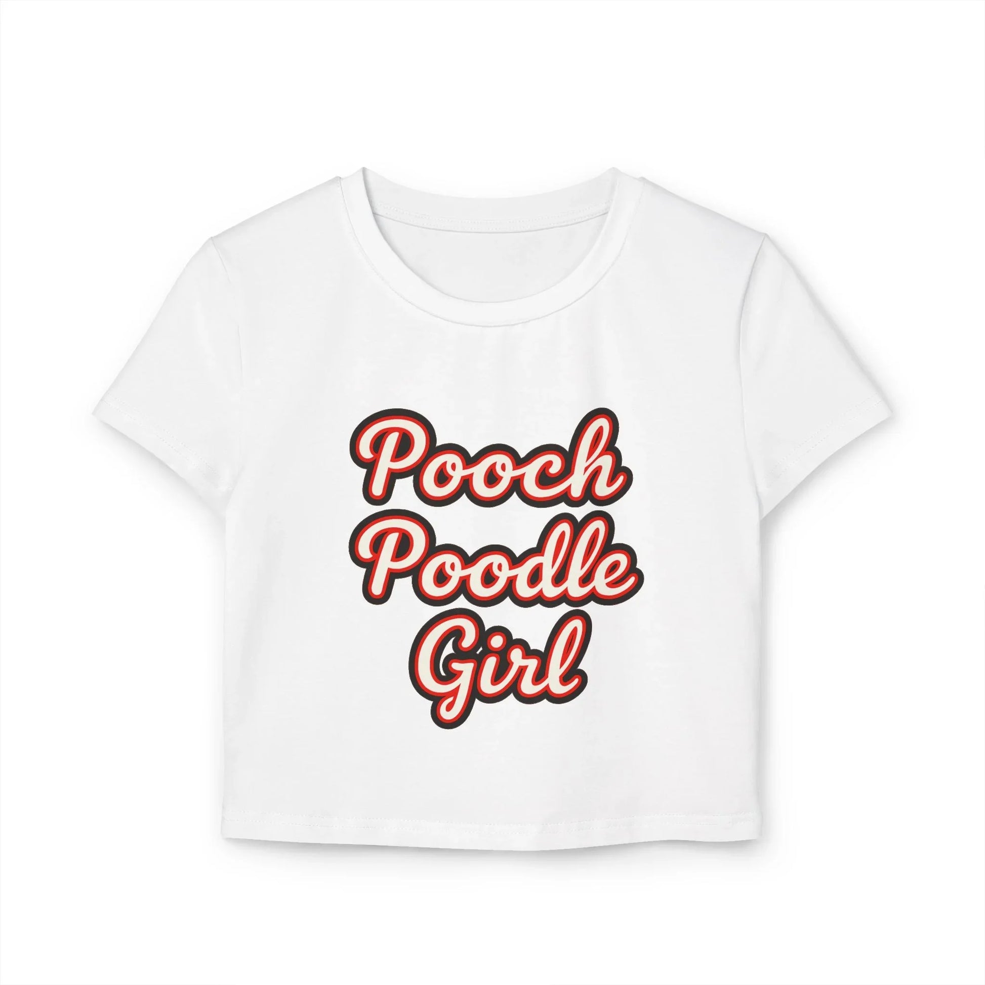 Cute Graphic Woman's Baby Tee | Pooch Poodle