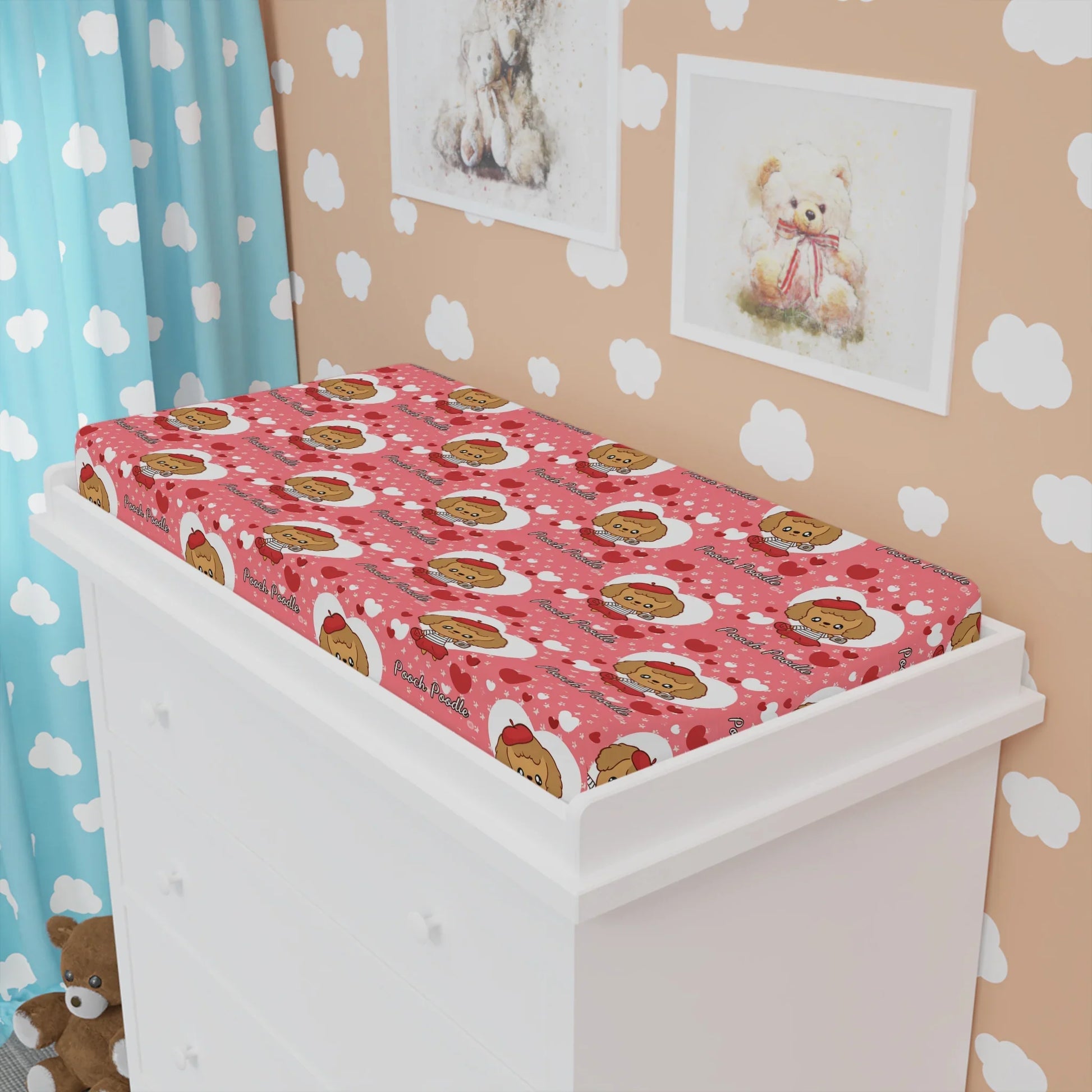 Cute Baby Changing Pad Cover | Pooch Poodle